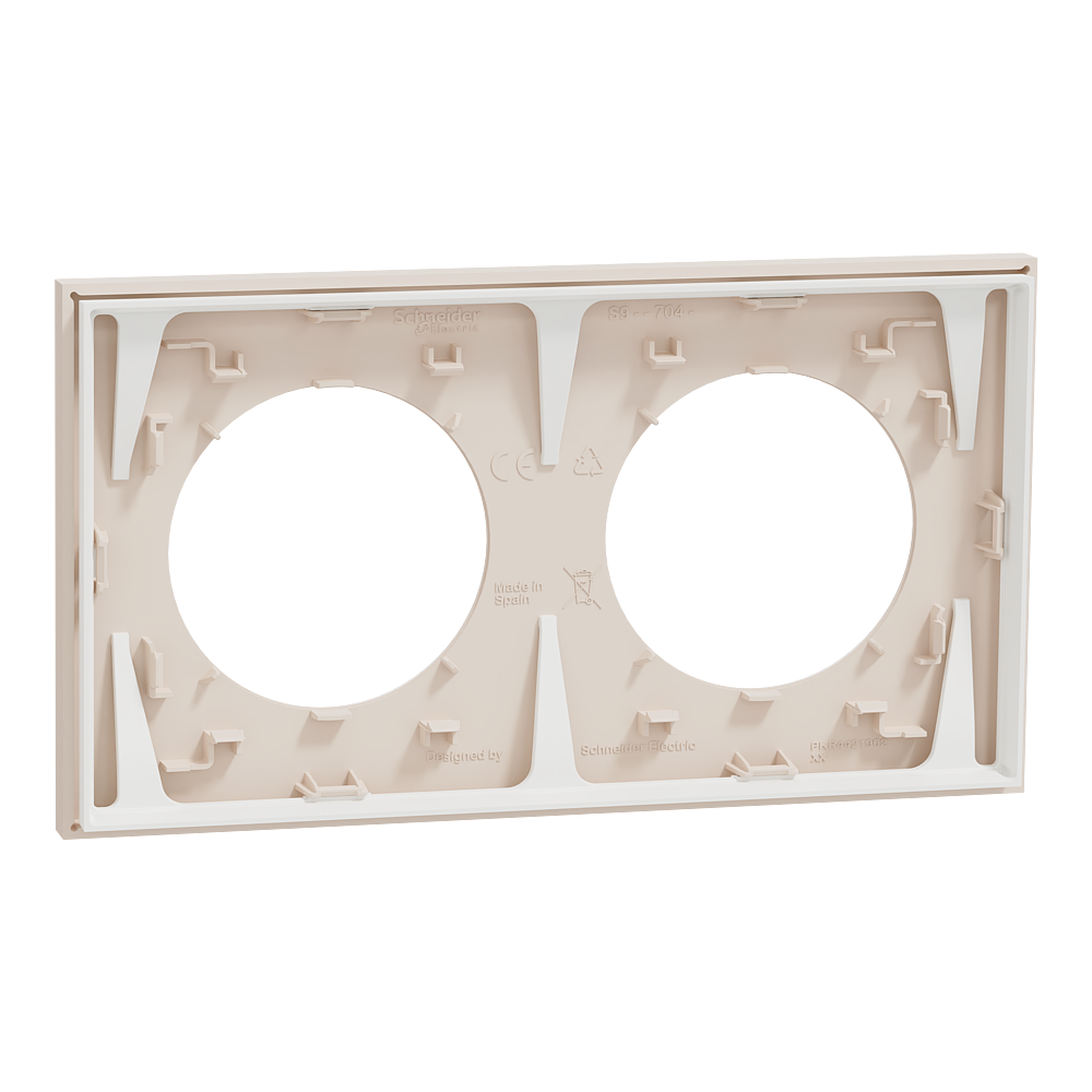 Odace plaque 2 postes beige sable